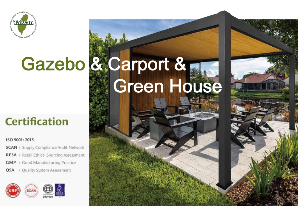 Gazebo, Carport & Greenhouse